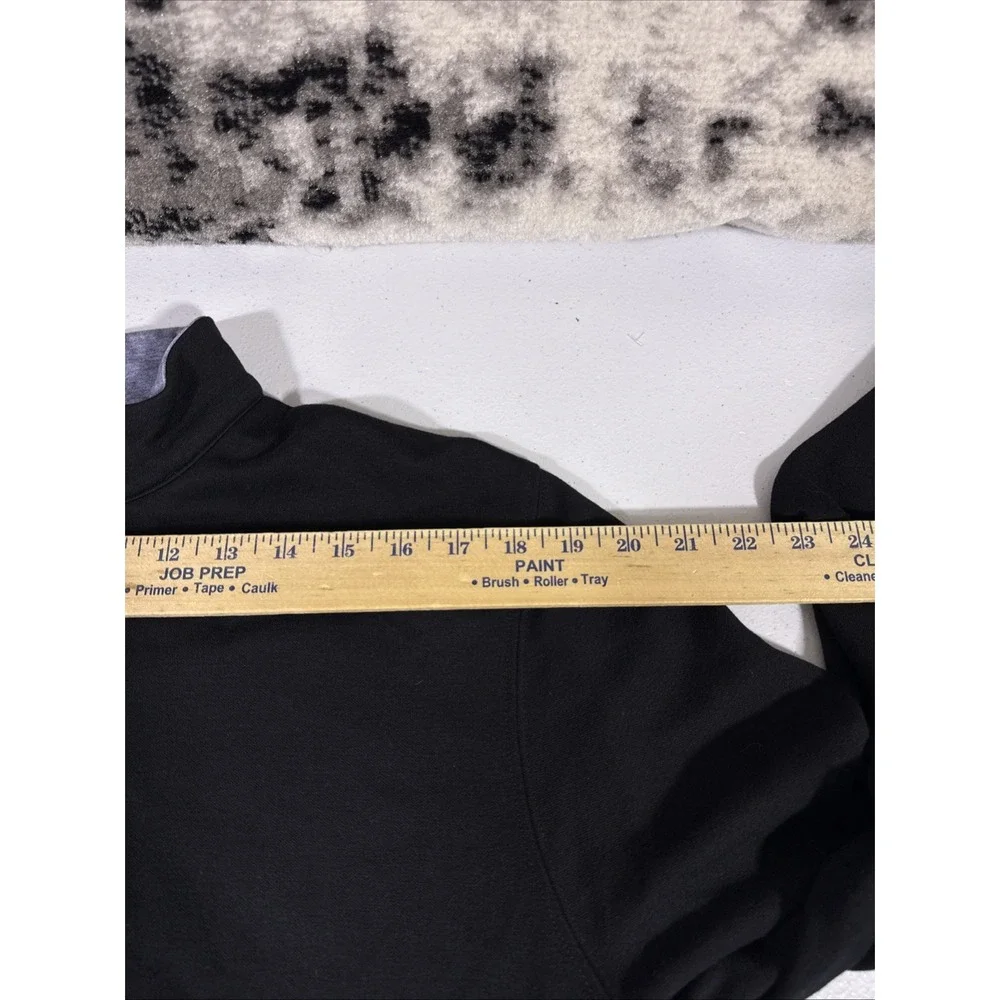 Johnnie O Performance Pullover 1/4 Zip Mens Size Large Black Slim Preppy Golf